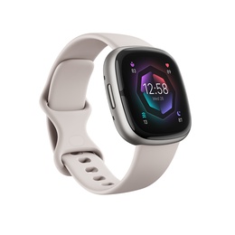 Viedpulksteni Sense 2 | Smart watch | NFC | GPS (satellite) | AMOLED | Touchscreen | Activity monitoring 24/7 | Waterproof | Bluetooth | Wi-Fi | Lunar White/Platinum