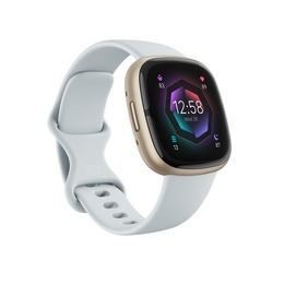 Viedpulksteni Sense 2 | Smart watch | NFC | GPS (satellite) | AMOLED | Touchscreen | Activity monitoring 24/7 | Waterproof | Bluetooth | Wi-Fi | Blue Mist/Soft Gold
