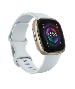 Viedpulksteni Sense 2 | Smart watch | NFC | GPS (satellite) | AMOLED | Touchscreen | Activity monitoring 24/7 | Waterproof | Bluetooth | Wi-Fi | Blue Mist/Soft Gold  Hover