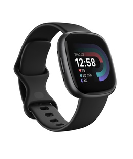 Viedpulksteni Versa 4 | Smart watch | NFC | GPS (satellite) | AMOLED | Touchscreen | Activity monitoring 24/7 | Waterproof | Bluetooth | Wi-Fi | Black/Graphite  Hover
