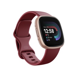 Viedpulksteni Versa 4 | Smart watch | NFC | GPS (satellite) | AMOLED | Touchscreen | Activity monitoring 24/7 | Waterproof | Bluetooth | Wi-Fi | Beet Juice/Copper Rose