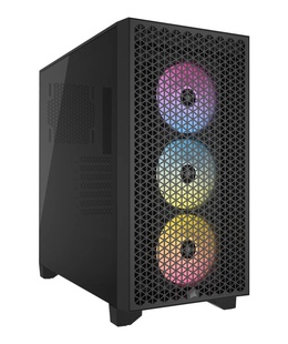 Corsair | RGB Tempered Glass PC Case | 3000D | Black | Mid-Tower | Power supply included No | ATX  Hover