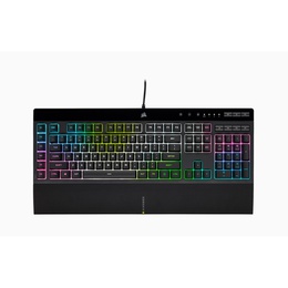 Tastatūra Corsair | Rubber Dome | Gaming Keyboard | K55 RGB PRO XT | Gaming keyboard | Wired | RGB LED light | US | Black