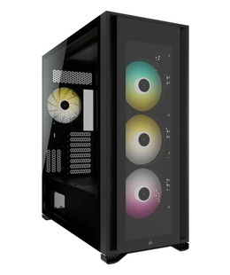  Corsair Tempered Glass Full-Tower PC Case  iCUE 7000X RGB Side window Black Full-Tower Power supply included No  Hover