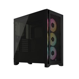  Corsair | Tempered Glass PC Case | iCUE 4000D RGB AIRFLOW | Side window | Black | Mid-Tower | Power supply included No