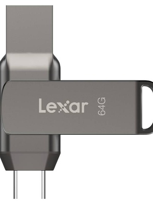  Lexar | 2-in-1 Flash Drive up to 130MB/s read | JumpDrive Dual Drive D400 | 64 GB | Type-C and Type-A USB 3.1 | Grey  Hover