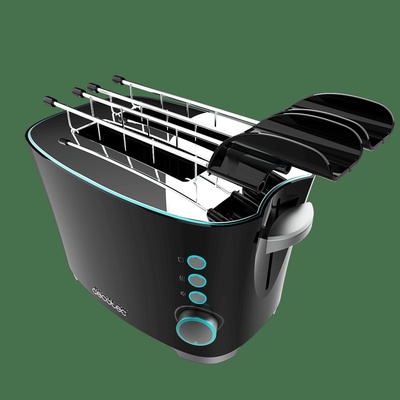 Tosteris Cecotec Toaster | Toast&Taste Double B | Power 650 W | Number of slots 2 | Housing material Stainless steel