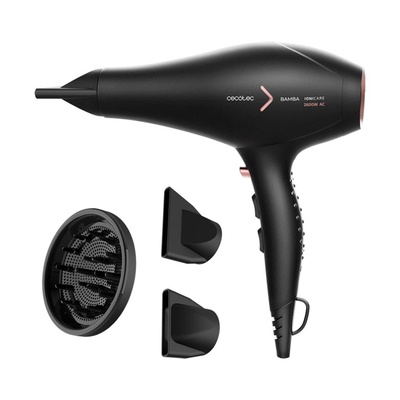 Fēns Cecotec Hair Dryer | Ionicare 5350 Powershine Fire | 2600 W | Number of temperature settings 3 | Ionic function | Diffuser nozzle | Black