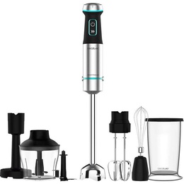Mikseris Cecotec Hand Blender | Power TitanBlack 1200 XL PerfectCream&Crush | Hand Blender | 1200 W | Number of speeds Adjustable | Turbo mode | Stainless steel/Black