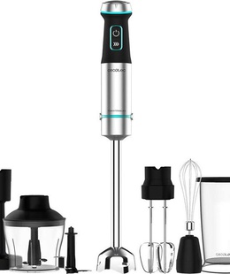 Mikseris Cecotec Hand Blender | Power TitanBlack 1200 XL PerfectCream&Crush | Hand Blender | 1200 W | Number of speeds Adjustable | Turbo mode | Stainless steel/Black  Hover
