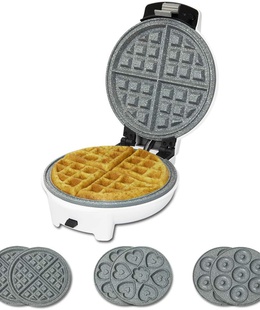  Cecotec Waffle Maker | Fun Gofrestone 3in1 | 700 W | Number of pastry 3 | Waffle/Muffin/Donut | White  Hover