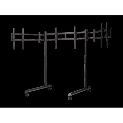  Next Level Racing Floor stand | Round Tube Freestanding Single Monitor Stand | Up to 3x43  | Height adjustment