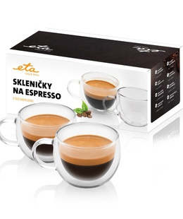  ETA | Espresso cups | ETA518091000 | For espresso coffee | Capacity  L | 2 pc(s) | Dishwasher proof | Glass  Hover