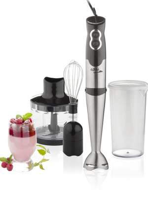 Mikseris Gallet | Blender | Naucelle 3in1 GALMIX435 | Hand Blender | 500 W | Number of speeds 2 | Chopper | Ice crushing | Black/Stainless steel  Hover