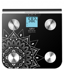Svari Gallet Personal scale  GALPEP712 Maximum weight (capacity) 150 kg Accuracy 100 g Black with motive  Hover