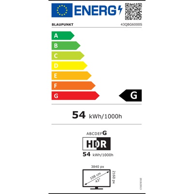 Televizors Blaupunkt QLED TV | 43QBG6000S | 43 | Smart TV | Google TV | Black