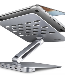  AXAGON Desk Mount | HMC-STND USB-C 5Gbps Stand and Hub 7in1 | Adjustable Height  Hover