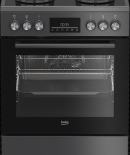 Virtuves plīts BEKO Cooker | FBM62330GADSN | Hob type Gas | Oven type Electric | Grey | Width 60 cm | Grilling | LED | Depth 60 cm | 72 L  Hover