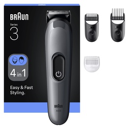  Braun 4-in-1 Grooming Kit | All-in-One Series 3 AIO3500 | Cordless | Number of length steps 14 | Black