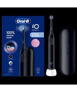 Birste Oral-B Electric Toothbrush | iO2i | Rechargeable | For adults | Number of brush heads included 1 | Number of teeth brushing modes 3 | Night Black  Hover