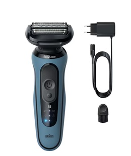  Braun Shaver | Series 5 52-A1000s | Operating time (max) 50 min | Wet & Dry | Lithium Ion | Blue/Black  Hover