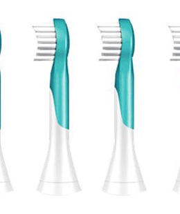 Birste Philips | HX6034/33 | Sonicare Toothbrush Heads | Heads | For kids | Number of brush heads included 4 | Number of teeth brushing modes Does not apply | Aqua  Hover