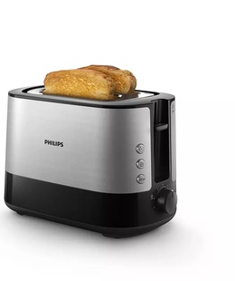 Tosteris Philips | Toaster | HD2637/90 Viva Collection | Number of slots 2 | Housing material  Metal/Plastic | Black  Hover