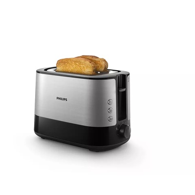 Tosteris Philips | Toaster | HD2637/90 Viva Collection | Number of slots 2 | Housing material  Metal/Plastic | Black