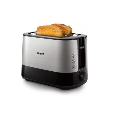 Tosteris Philips | Toaster | HD2635/90 Viva Collection | Number of slots 2 | Housing material Metal/Plastic | Stainless Steel/Black