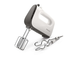 Mikseris Philips | Mixer | HR3740/00 | Hand Mixer | 450 W | Number of speeds 5 | Turbo mode | White/Grey