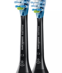 Birste Philips | HX9042/33 Sonicare C3 Premium Plaque Defence | Interchangeable Sonic Toothbrush Heads | Heads | For adults and children | Number of brush heads included 2 | Number of teeth brushing modes Does not apply | Sonic technology | Black  Hover