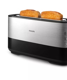 Tosteris Philips | Toaster | HD2692/90 Viva Collection | Power 950 W | Number of slots 2 | Housing material  Metal/Plastic | Black  Hover