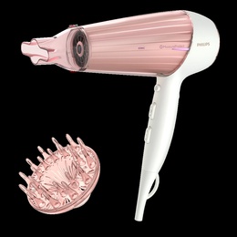 Fēns Philips | Hair Dryer | HP8281/00 | 2300 W | Number of temperature settings 6 | Ionic function | Diffuser nozzle | Pearl White/Pink Golden