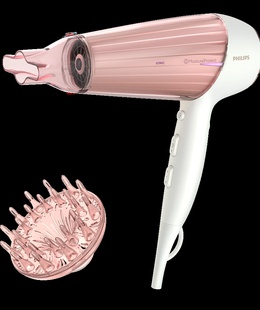 Fēns Philips | Hair Dryer | HP8281/00 | 2300 W | Number of temperature settings 6 | Ionic function | Diffuser nozzle | Pearl White/Pink Golden  Hover