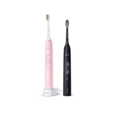 Birste Philips | Electric Toothbrush | HX6830/35 4500 Series | Rechargeable | For adults | Number of brush heads included 2 | Number of teeth brushing modes 2 | Black/Pink