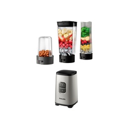 Blenderis Philips Mini Blender | HR2604/80 Daily Collection | Tabletop | 350 W | Jar material Plastic/Glass | Jar capacity 0.6+0.6 L | Ice crushing | Pearl metal