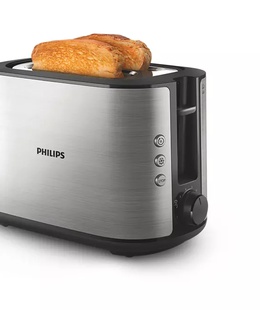 Tosteris Philips | HD2650/90 Viva Collection | Toaster | Power 950 W | Number of slots 2 | Housing material  Metal | Stainless Steel  Hover