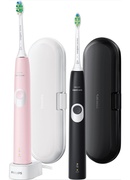 Birste Philips | Sonic Electric Toothbrush | HX6800/35 ProtectiveClean 4300 | Rechargeable | For adults | Number of brush heads included 2 | Number of teeth brushing modes 1 | Sonic technology | Black/Pastel Pink