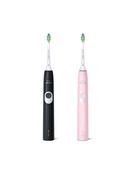 Birste Philips | Sonic Electric Toothbrush | HX6800/35 ProtectiveClean 4300 | Rechargeable | For adults | Number of brush heads included 2 | Number of teeth brushing modes 1 | Sonic technology | Black/Pastel Pink Hover