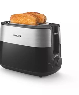 Tosteris Philips | HD2516/90 Daily Collection | Toaster | Power 830 W | Number of slots 2 | Housing material Plastic | Black  Hover