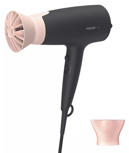 Fēns Philips | Hair Dryer | BHD350/10 | 2100 W | Number of temperature settings 6 | Ionic function | Black/Pink  Hover