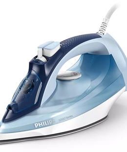  Philips | Iron | DST5030/20 | Steam Iron | 2400 W | Water tank capacity 320 ml | Continuous steam 45 g/min | Steam boost performance 180 g/min | Blue/White  Hover