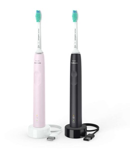 Birste Philips | Sonicare Electric Toothbrush | HX3675/15 | Rechargeable | For adults | Number of brush heads included 2 | Number of teeth brushing modes 1 | Sonic technology | Black/Pink  Hover