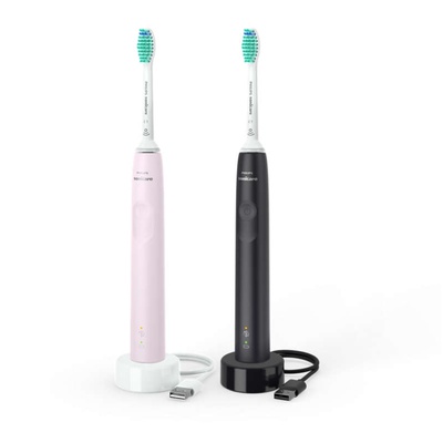 Birste Philips | Sonicare Electric Toothbrush | HX3675/15 | Rechargeable | For adults | Number of brush heads included 2 | Number of teeth brushing modes 1 | Sonic technology | Black/Pink