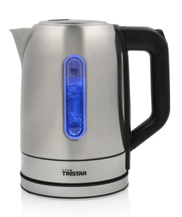 Tējkanna Tristar Kettle | WK-1344 | Electric | 2200 W | 1.7 L | Stainless steel | 360° rotational base | Silver  Hover