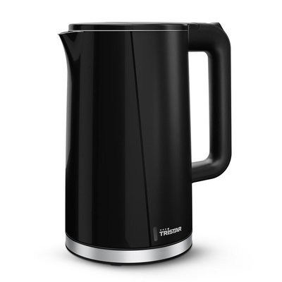 Tējkanna Tristar Double Walled Kettle | WK-3407 | Electric | 2200 W | 1.7 L | Plastic | 360° rotational base | Black