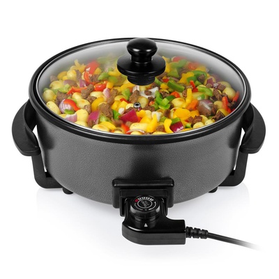  Tristar | Multifunctional grill pan XL | PZ-9135 | Diameter 30 cm | Grill | 1500 W | Lid included | Fixed handle | Black