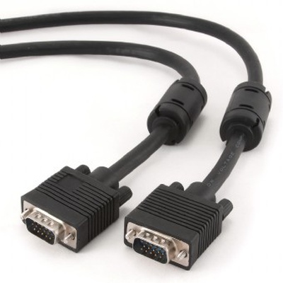  Gembird CC-PPVGA-10M-B Premium VGA HD15M/HD15M dual-shielded w/2*ferrite core 10M | Gembird