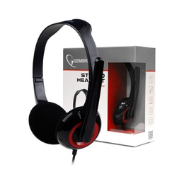 Austiņas Gembird | MHS-002 Stereo headset | Built-in microphone | 3.5 mm | Black/Red