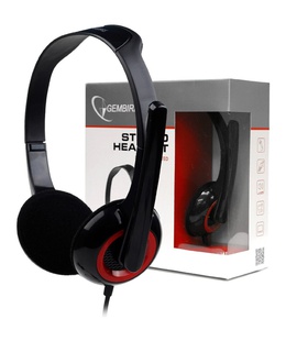 Austiņas Gembird | MHS-002 Stereo headset | Built-in microphone | 3.5 mm | Black/Red  Hover